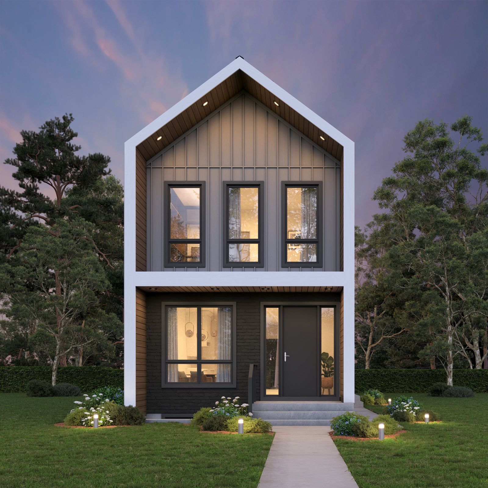Soho B model at 65 Crawford Avenue, a two-storey infill home in St. Boniface, Winnipeg